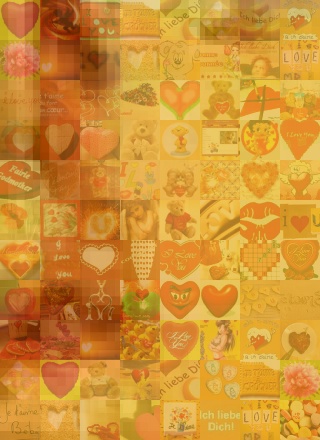 Exemple de photo mosaque avec un fondu centr faite sur www.Pictosaic.com - Total number of tiles: 2400 - Sample version